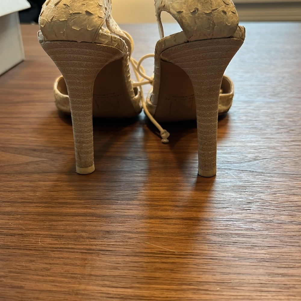 Reed Krakoff Python Tie Front Size 38/8 Heels - image 6